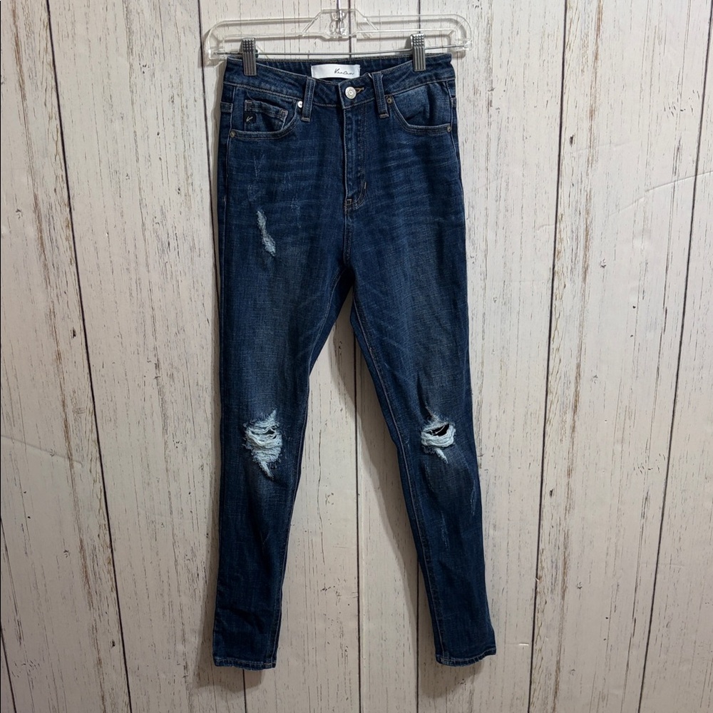 KanCan Dark Blue Distressed Skinny Jeans